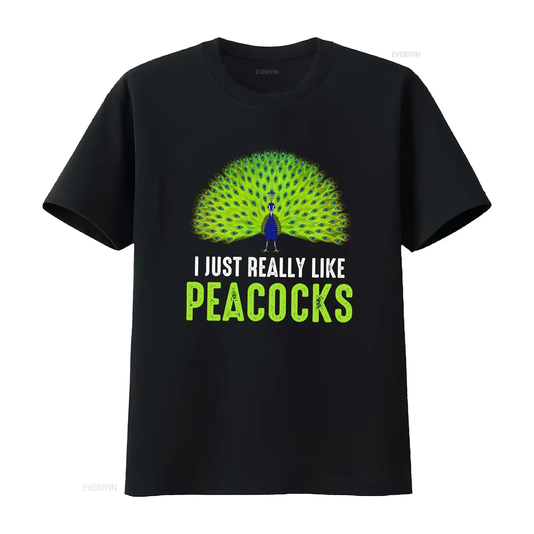 Peacock Lovers T Shirt Funny I Just Really Like Peacocks Bird Animal Lover For Kids  vintage Washed Versatile