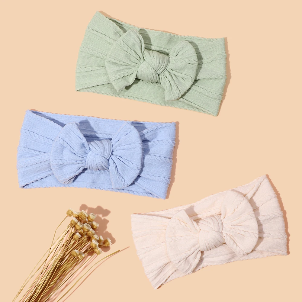 44 Colors Bow Baby Headband for Child Bowknot Newborn Headwear Cables Turban for Kids Elastic Headwrap Baby Hair Accessorie New