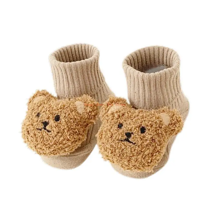 

J0PF Non Slip Socks Anti Skid Cotton Floor Socks for Baby Breathable Elastic Cuffs