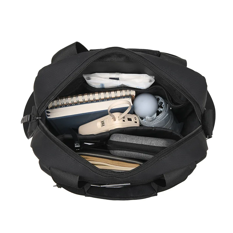 New Men's Waterproof Leather Messenger Bag Urban Minimalist Wear-Resistant Crossbody Anti-Spill Commuter Bag