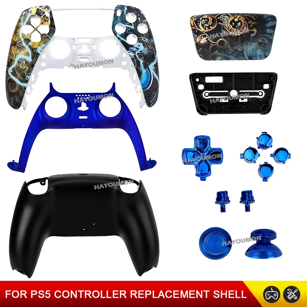NEW Replacement Housing Shell Case Full Kit For PS5 Controller BDM-010/020/030/040/050 Front Back Touchpad Cover For PS5 Gamepad