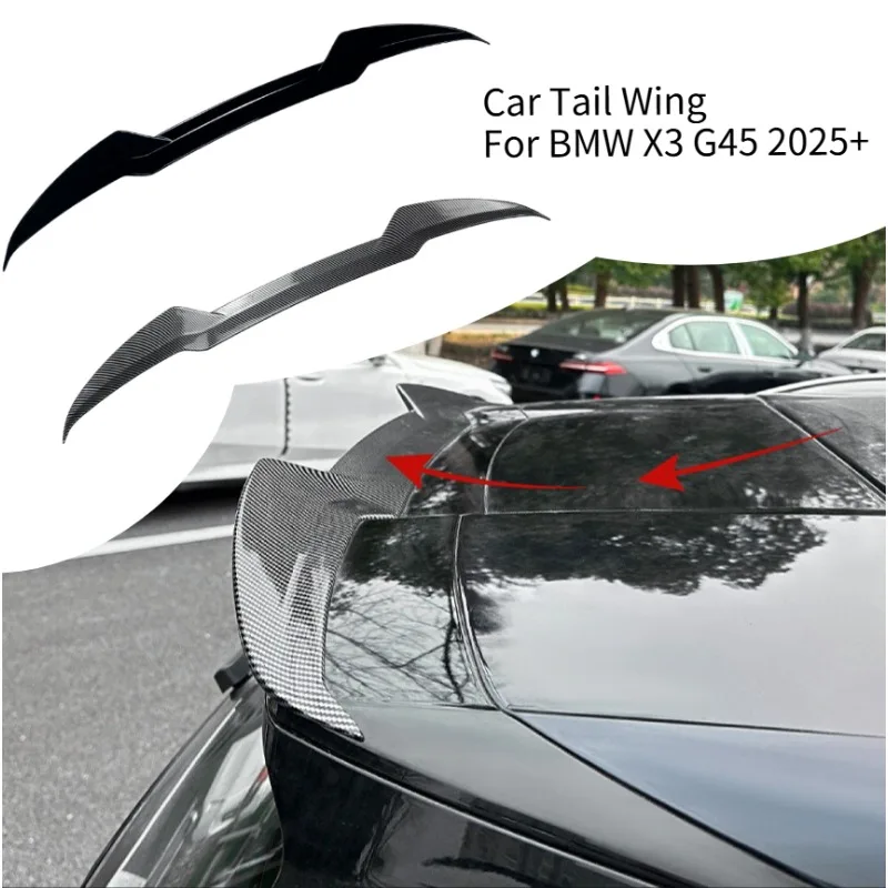 

For BMW X3 G45 2025+ Car Rear Trunk Top Spoiler Tailgate Tuning Roof Tail Wing Body Kits Gloss Black / Carbon Look Body Kits