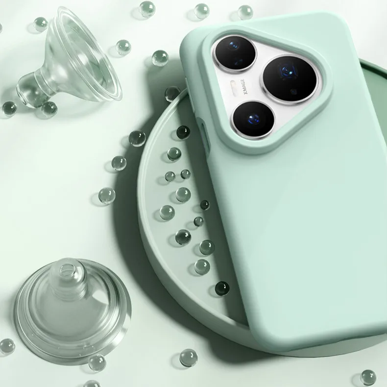 

For Huawei Pura 80,80 Pro,80 Pro Plus, 80 Ultra Case ELVEV Skin-friendly Soft Liquid Silicone Flocking Inside Phone Cover