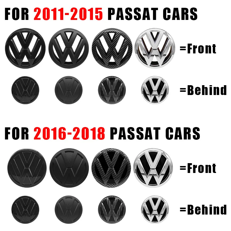 Car Front Grille Rear Trunk Emblem Accessories Decoration Sticker For For Volkswagen VW PASSAT B6 B7 B8 ﻿2011-2015 2016-2018