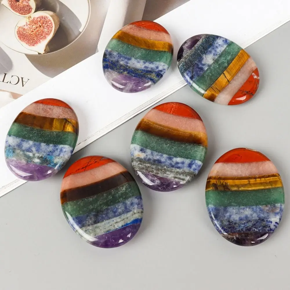 Fortunate Crystal Forget Worry Stone Colorful Creative Thumb Stone Natural Exquisite Massage Scraping Stone Collection Specimens