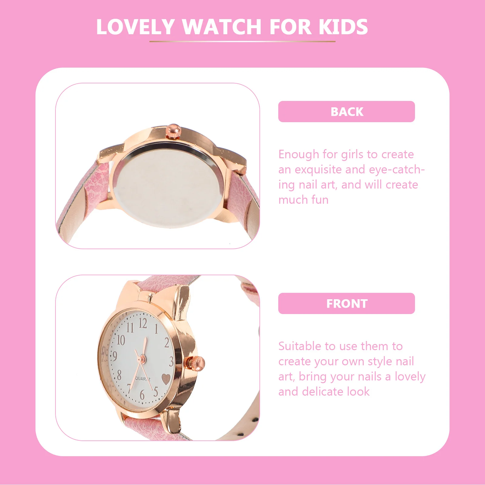 

Children Wrist Watch with Luminous Dial Adjustable Strap Simple Design for Kids Daily Wear School Use Lovely Kids Watch