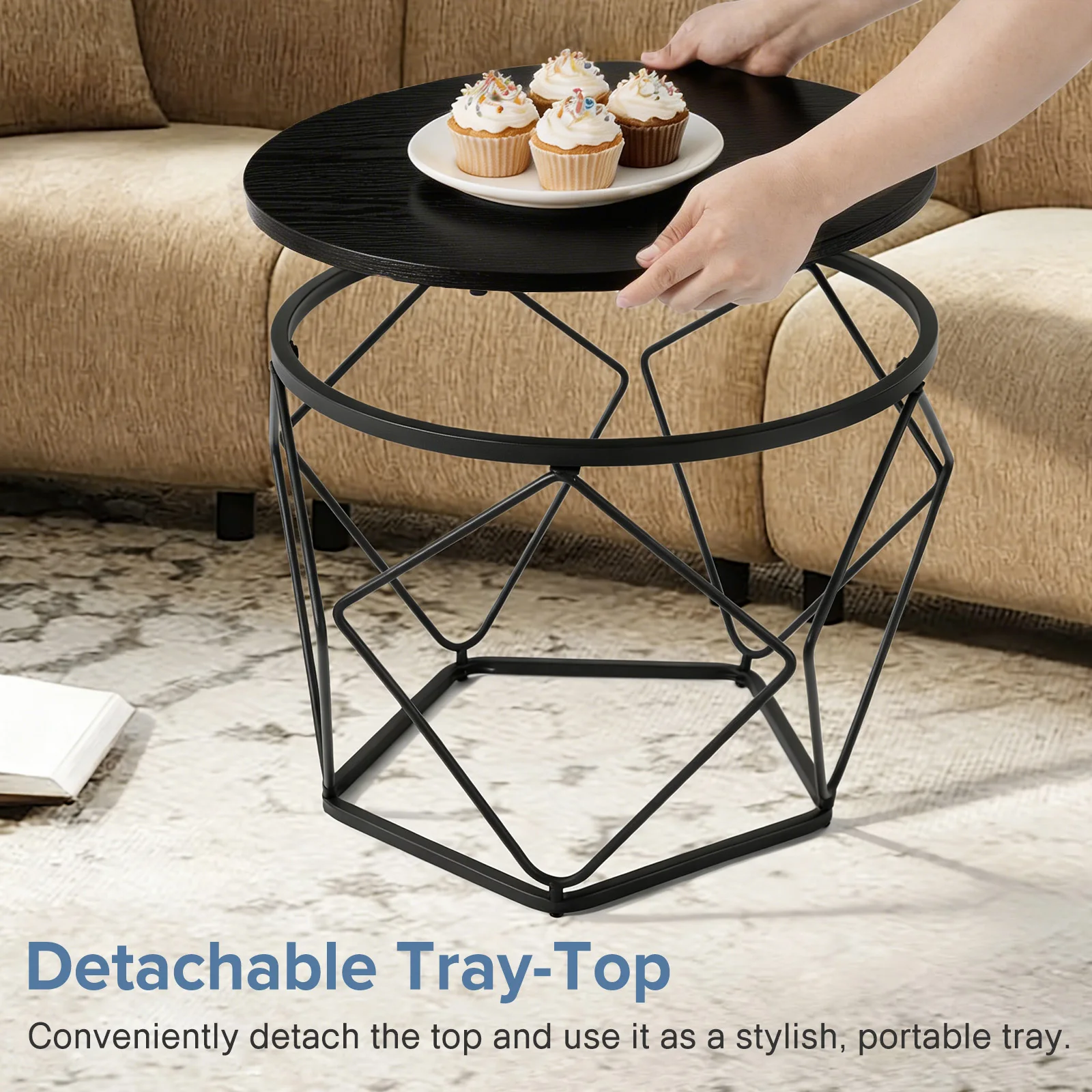 nested round tables compact setup