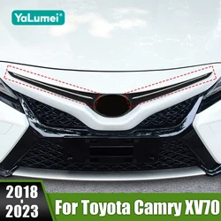 For Toyota Camry XV70 SE XSE 2018 2019 2020 2021 2022 2023 Stainless Car Grille Front Bumper Trim Cover Body Exterior Strips