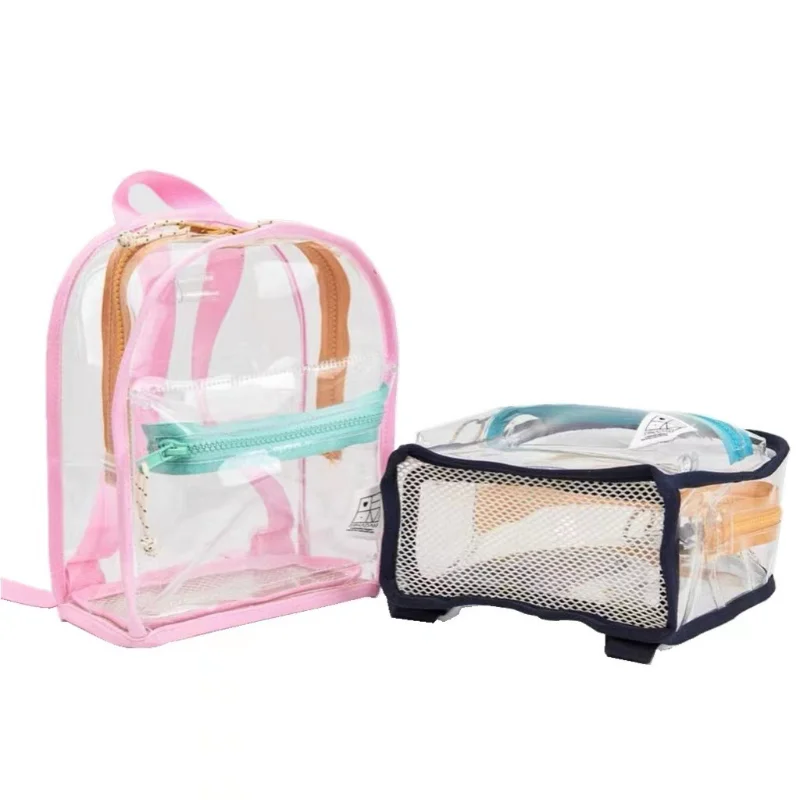 Transparent Crystal Backpack Kindergarten Swimming Bag PVC Waterproof Beach Bags Jelly Bag Kids Backpacks Mother Kids Bags Sac