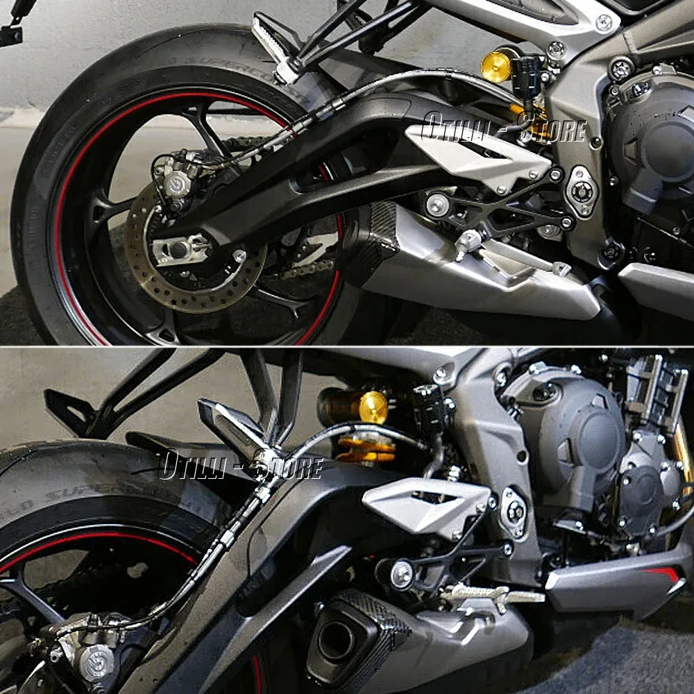 Nuovo per Street Triple 765 RS moto nero cuscinetti per telaio posteriore protezioni Pretective laterali Decorative per STREET TRIPLE 765RS