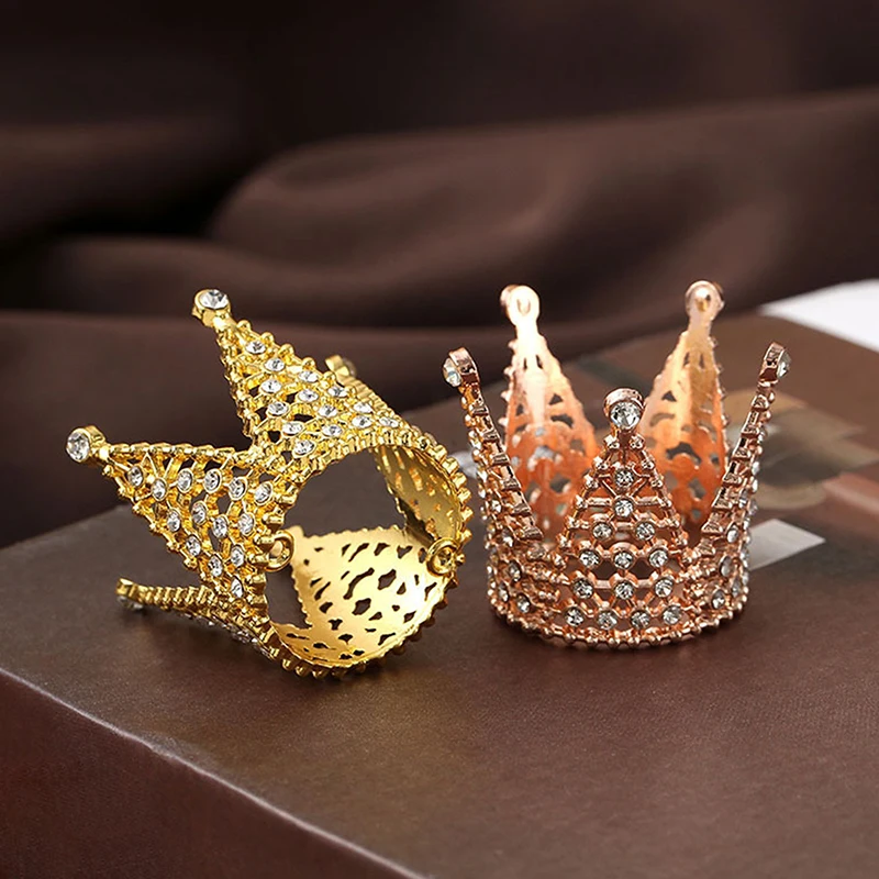 Mini Crown Alloy Princess Crown Kids Hair Accessories Birthday Festival Performance Party Cake Decorating Tool