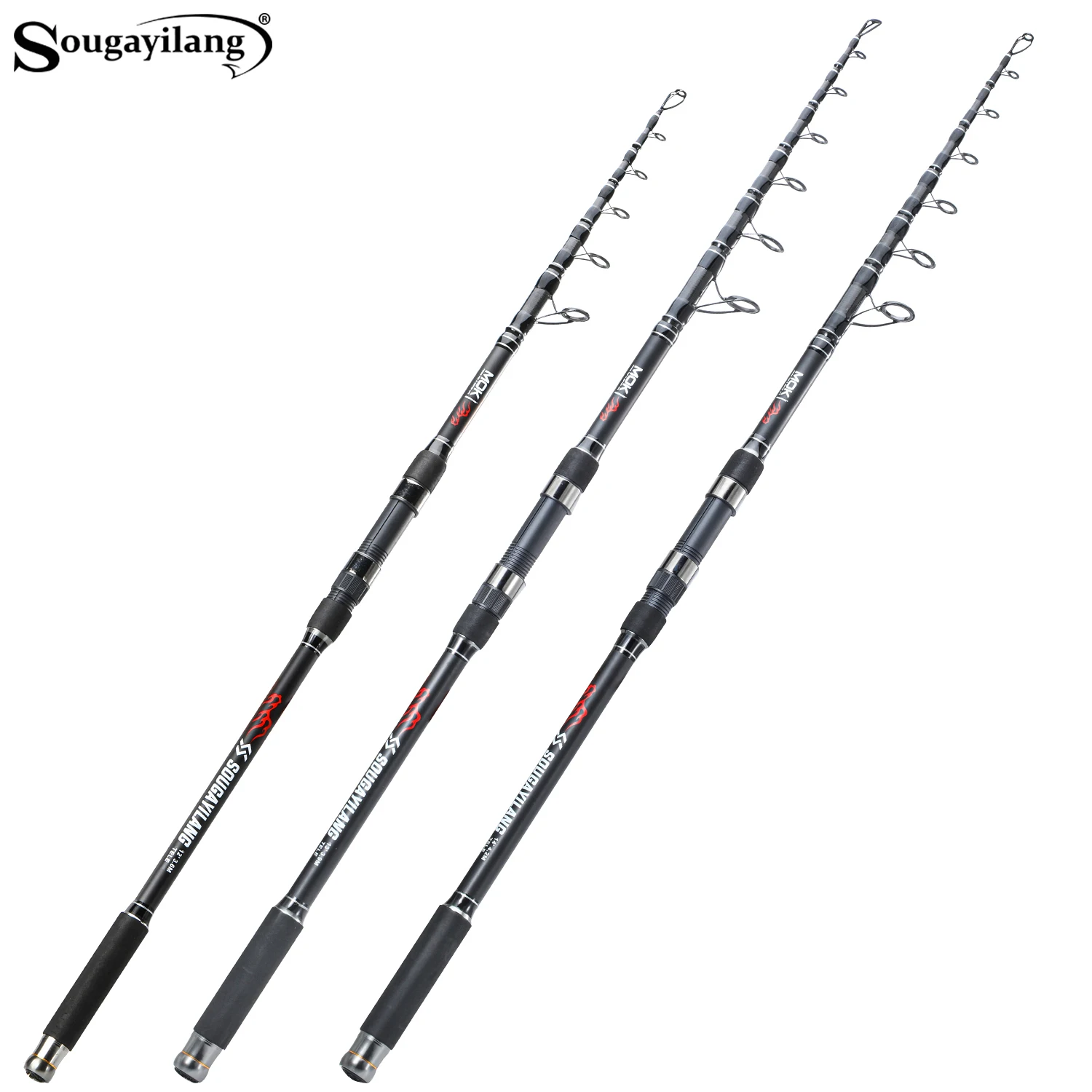 Sougayilang Telescopic Carp Rod 3.6-4.2M High Carbon Material EVA Non Slip Grip Professional Fishing Rod 3.0lb Strong Tonality