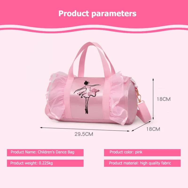 Sac à dos de danse de ballet rose pour filles, barils de bébé GT, vêtements de costume, chaussures, robe, sac à main pour enfants, nouveau, 2024