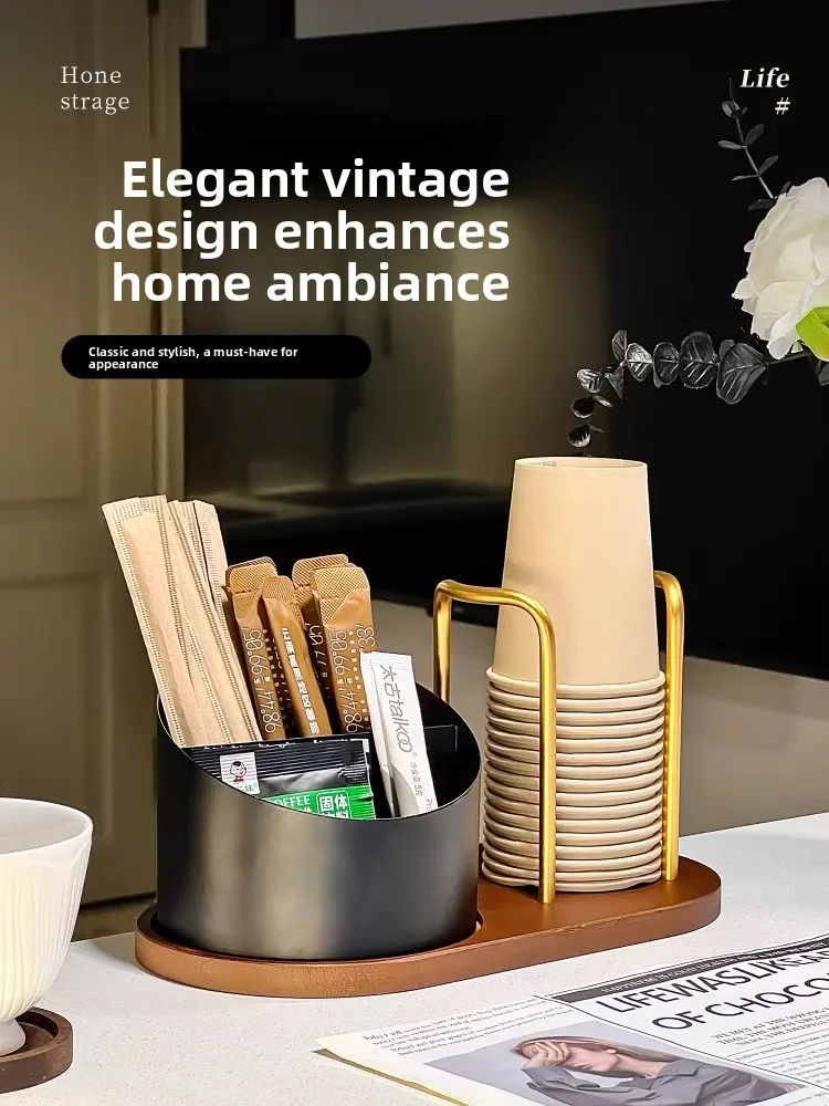 

Desktop Paper Cup Holder St Organizer Box Water Cup Placement Disposable Cup Ra Coffee Corner Arrangement Accory