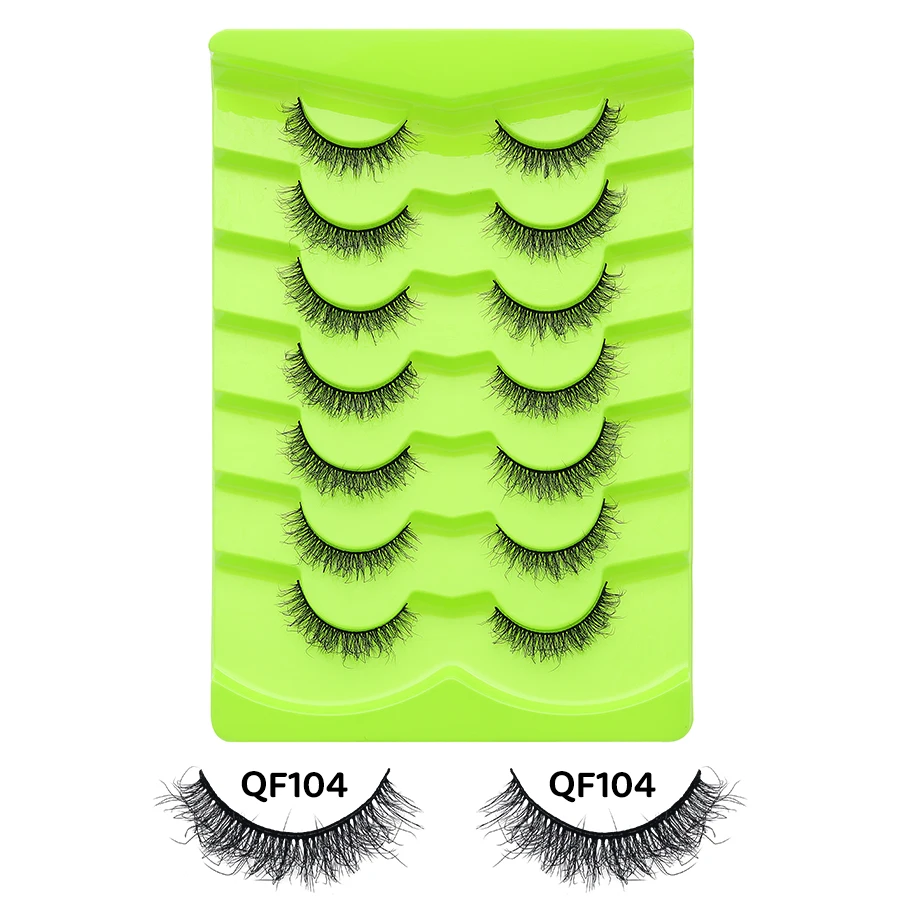 DINGSEN 7 Paar falsche Wimpern, Katzenaugen-Wimpern, Manga-Wimpern, künstliche Nerz-Wimpern, natürliche, lange, geflügelte End-Augen-längige Wimpern – Detail 20