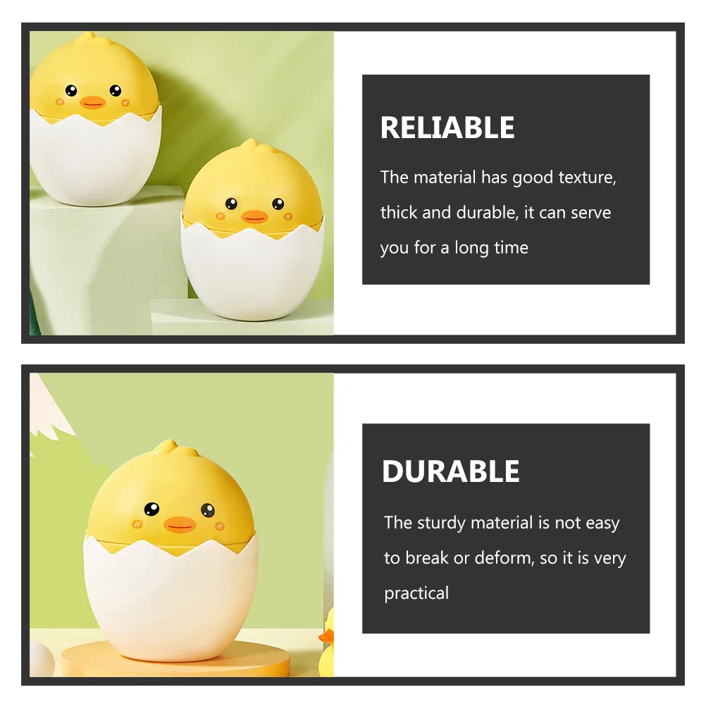 

Chick Trash Can Small Garbage Desktop Office Bin Living Room Waste PP Bedside Reusable Easy Clean Kitchen Bedroom