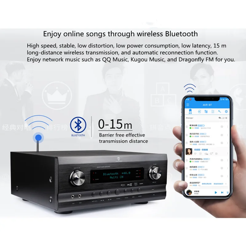 Winner HD-3100PRO Multi Functional Panoramic Sound And Shadow K Integrated Amplifier AV Receiver Decoding 7.3.4 /230W /120W/8Ω
