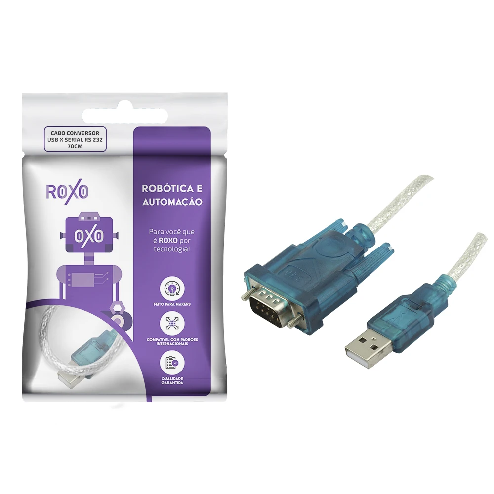 USB Converter Cable for Serial Rs232 Blue 70cm - RoXo