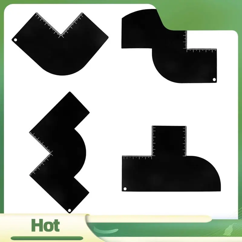 N95R للحلاقين لتعزيز تشكيل خط الشعر 4 قطع مع مؤشرات القياس، بطاقة صحية للحلاقين