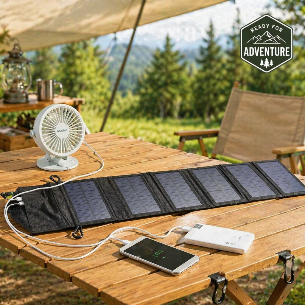 1000W Foldable Solar Panel USB-C Portable Charger for Outdoor Camping Hiking, Fast Charging Power Bank for Phone Travel