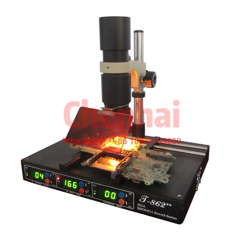 

Soldering Station CH T-862++,Infrared IC Heater,SMD Desoldering Machine CH T862++