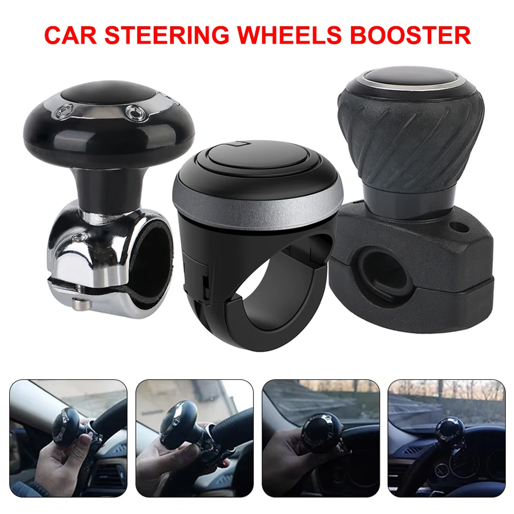 Volante universal impulsionador cubos de volante do carro bola rotativa girando alça poupança trabalho controlador spinner botão kit