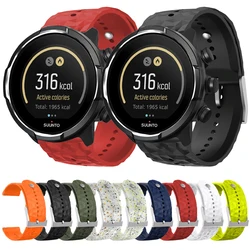 Silicone 24mm Watch Strap Band For Suunto 7/ 9 /D5 Spartan Sports Wrist HR Baro Smart Watch Band Replacement Outdoor Breathable