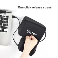 USB Enter Key USB Large Enter Key Vent Pillow Soft Computer Button Return Key For Offices Decompression Pillow Stress Relief Toy