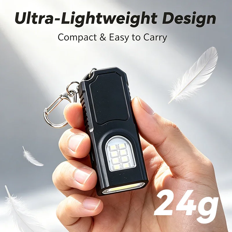 Schlüsselanhänger-Licht Multifunktionale LED-Warnleuchte Mini-Taschenlampe Hut-Clip-Licht