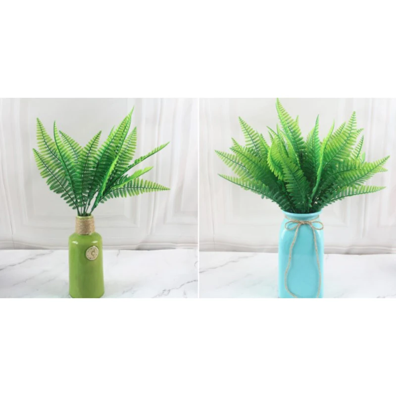 Artificial Plants Fake Leaf Foliage Bush Home Office Garden Wedding Decors