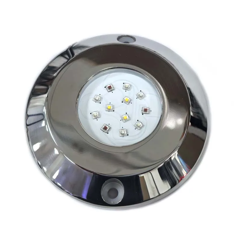 316L Stainless Steel 60W RGBW Full Color 12V Underwater Boat LED Marine LED Boat Lights LED Pool Lights