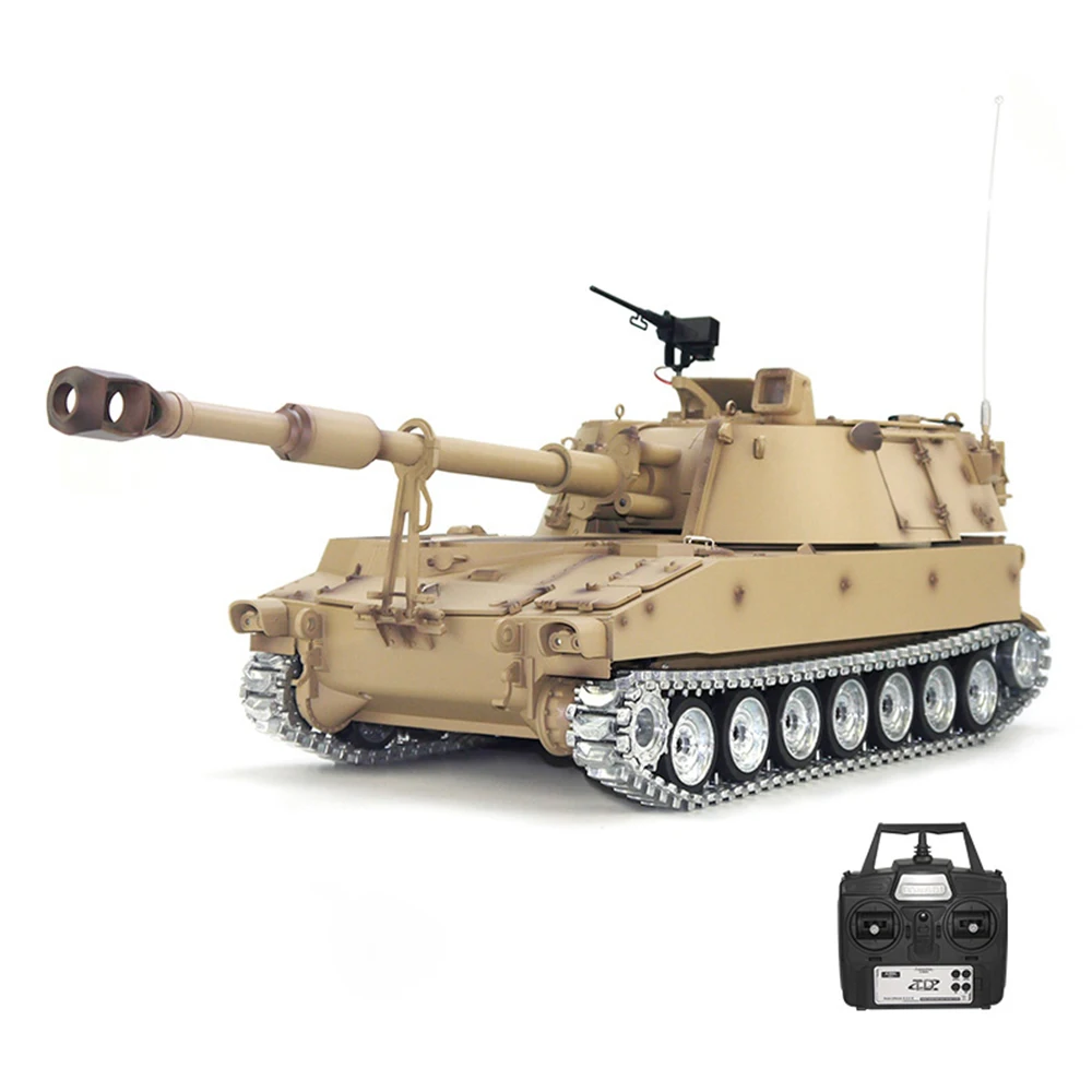 Tongde modelo M2109 M109A2 1/16 2,4G RC tanque altavoz batalla tiro RC coche modelos de vehículos RTR Juguetes