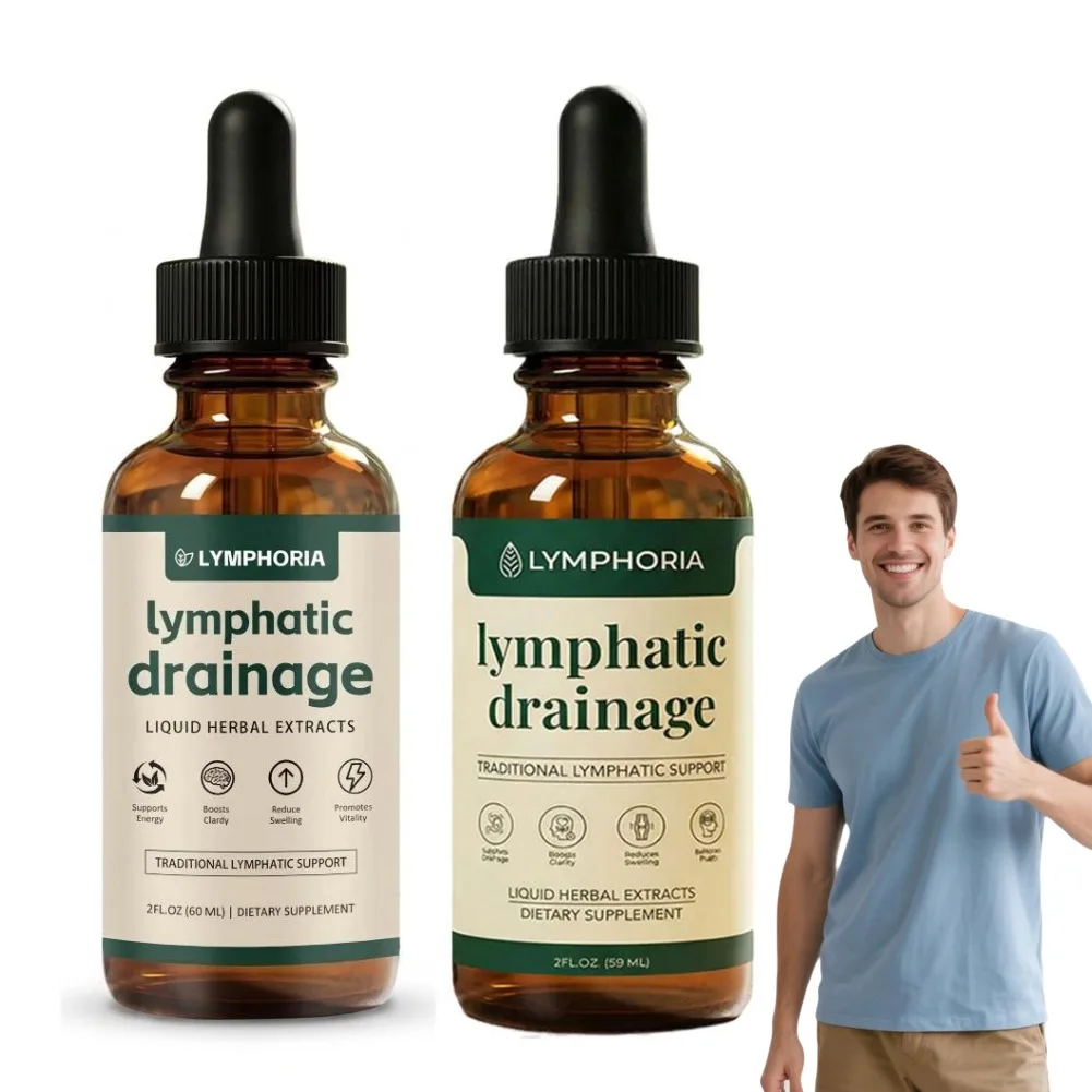 Brand 59ml Lymphatic Drainage Natural Plant Body Care Ampoule Serum,59ml Daily Care Drops For Weight Management Improve Swelling