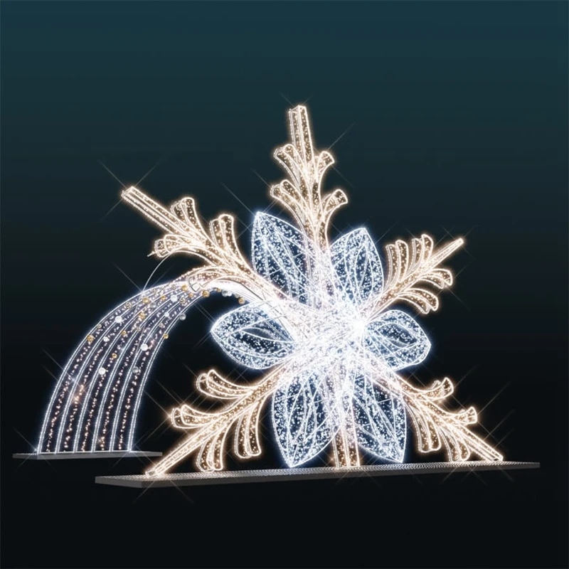 Most popular 3d crystal Large Outdoor 3D Christmas Motif Lights  Snowflakes