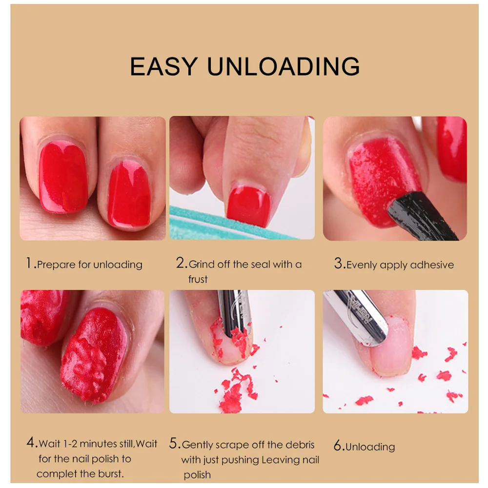 Removedor de esmalte de uñas en Gel, 1-10 piezas, en 2-3 minutos, barnices, Base y capa superior sin remojo, Gel de uñas desarmado