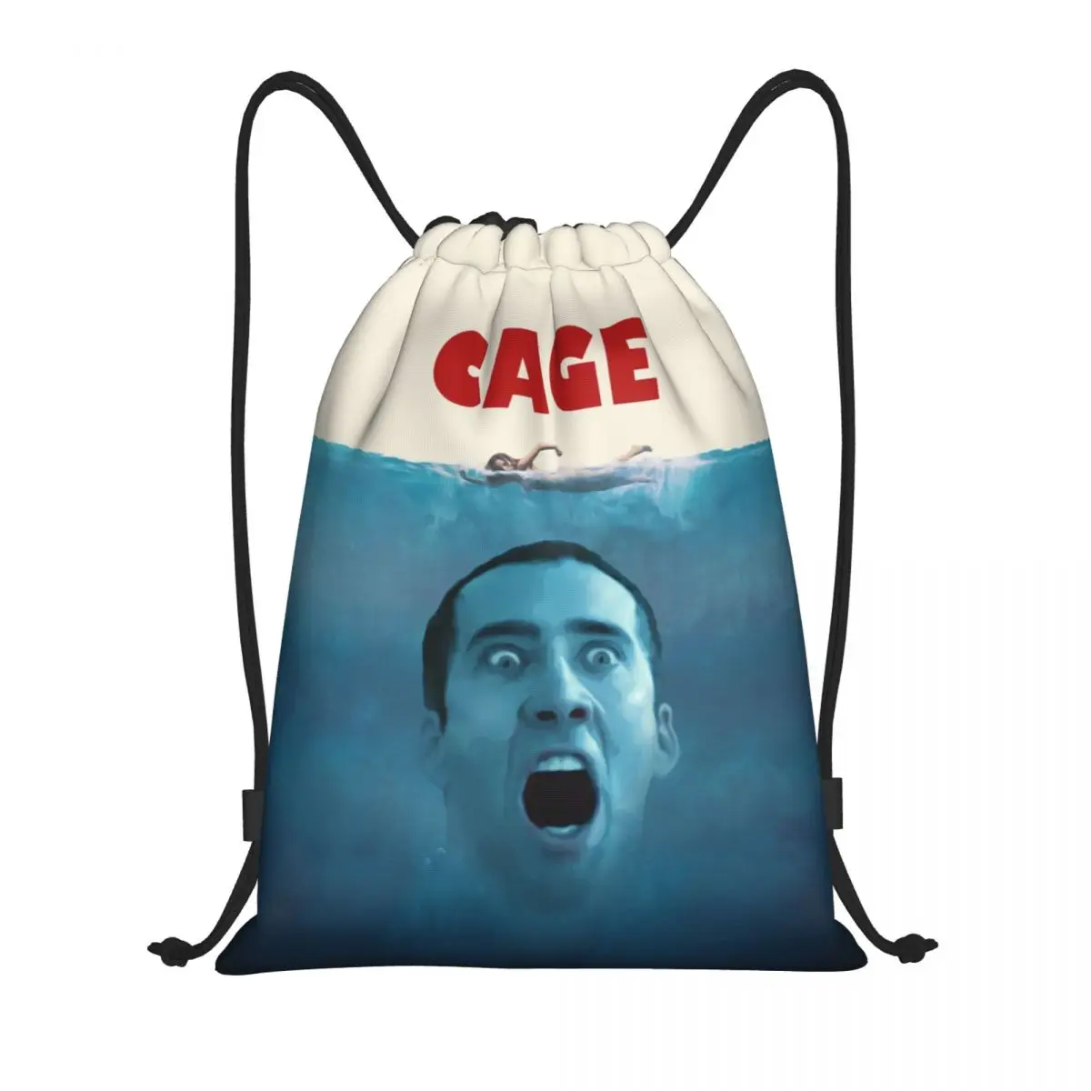 

Custom Funny Nicolas Cage Meme Drawstring Backpack Bags Women Men Lightweight Gym Sports Sackpack Sacks for Shopping