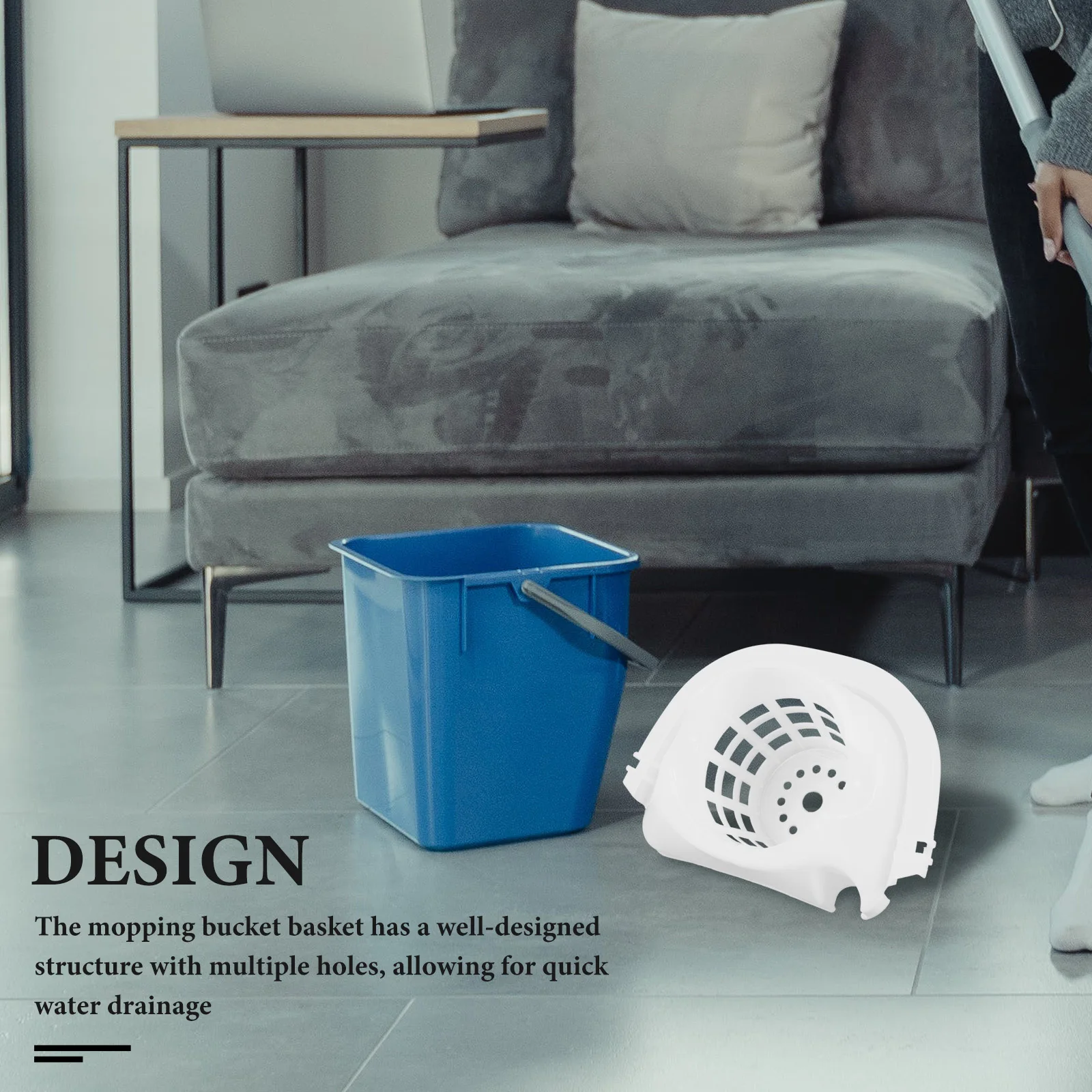 

Efficient Mop Cleaning Basket with Fast Water Drainage Function Mop Bucket Accessories Replacement for Home Use