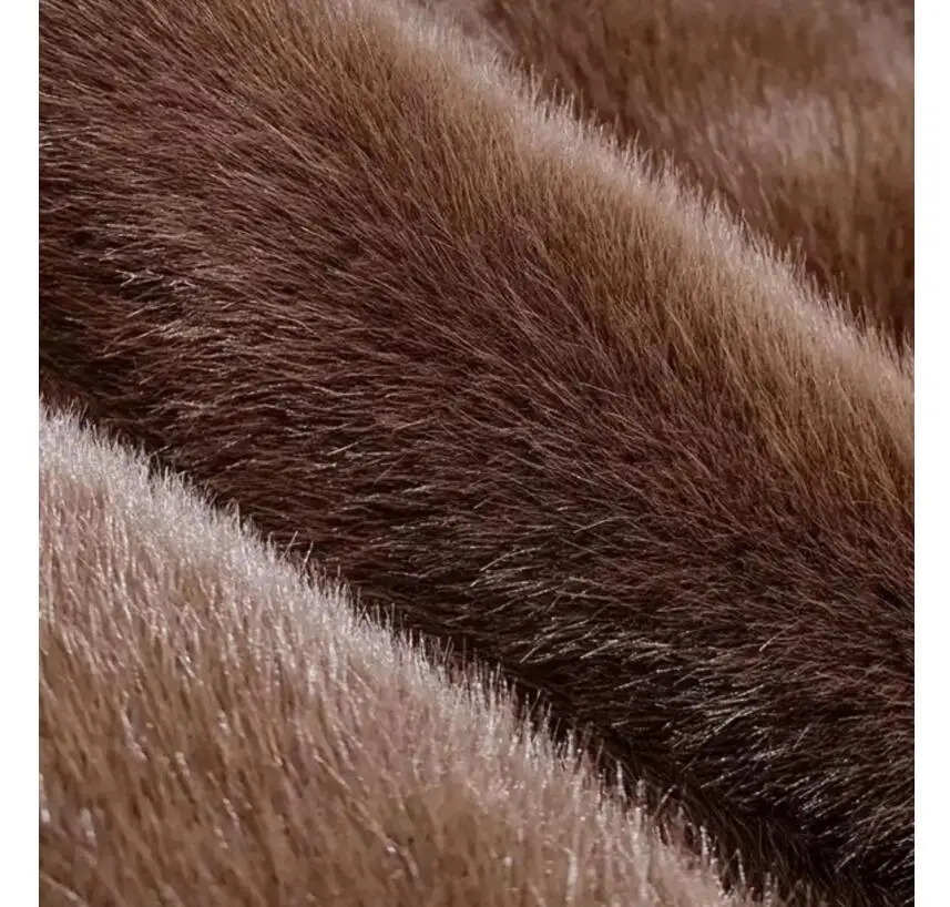 2024 Winter New Fashion Gradient Fluffy Fur Coat Women High Street Luxury Big Fur Collar Faux Fox Fur Jacket Female Overcoats