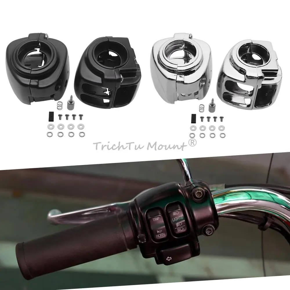 

Motorcycle Handlebar Control Switch Housing Cover Kits For Harley Road King FXST FLHR Sportster XL883 1200 Dyna Softail