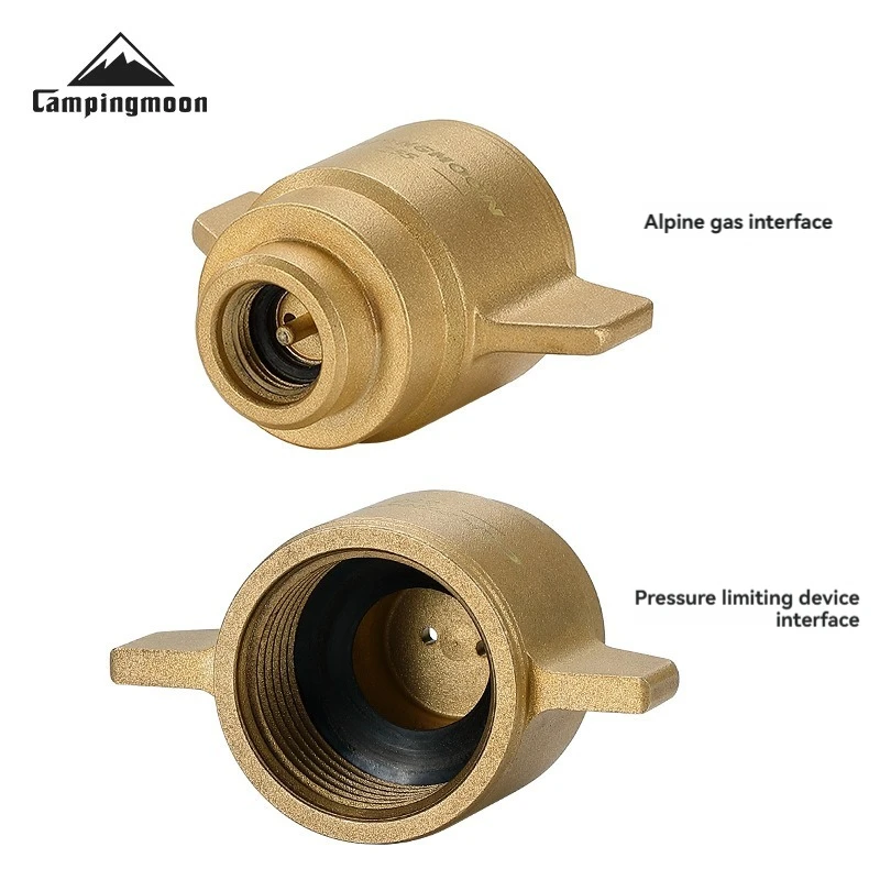 CAMPINGMOON  Japanese Outdoor Thread Brass Inflatable Valve Isobutane Liquefied Gas Pressure Reducing Valve Adapter Gas Cylinder