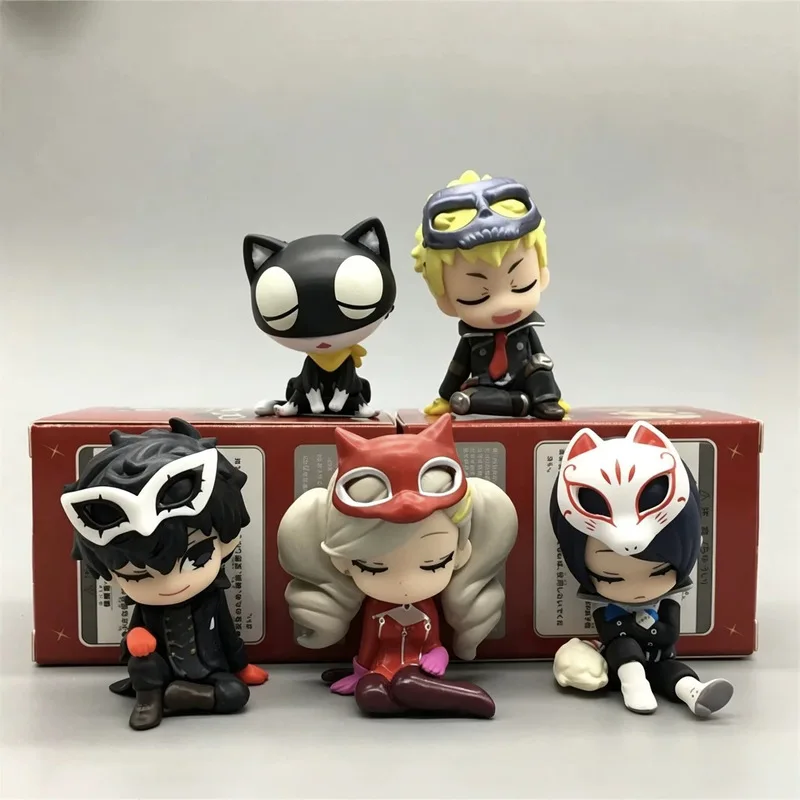 New Persona 5 The Royal Sleeping Shoulder Anime Collectible Figure Action Figure For Desk Decor Joker Mona Skull Panther Fox Toy - view 4