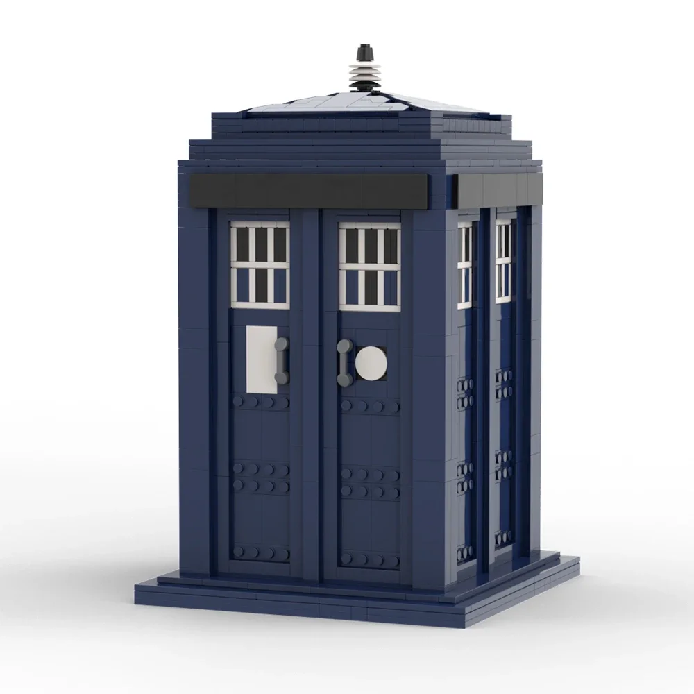 Moc viajando através de filmes médico tarardiseds portal whoed conjunto blocos de construção kits polícia cabine telefônica tijolos brinquedo presente do miúdo