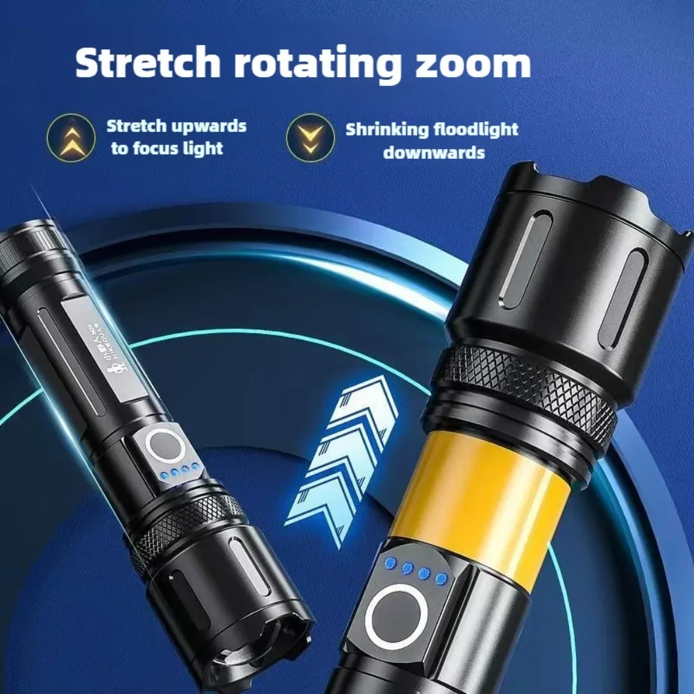 Rechargeable Flashlights High Lumens,Mini Camping Flash Light with Zoomable Beam for Outdoor Home Portable Flashlight,Powerful