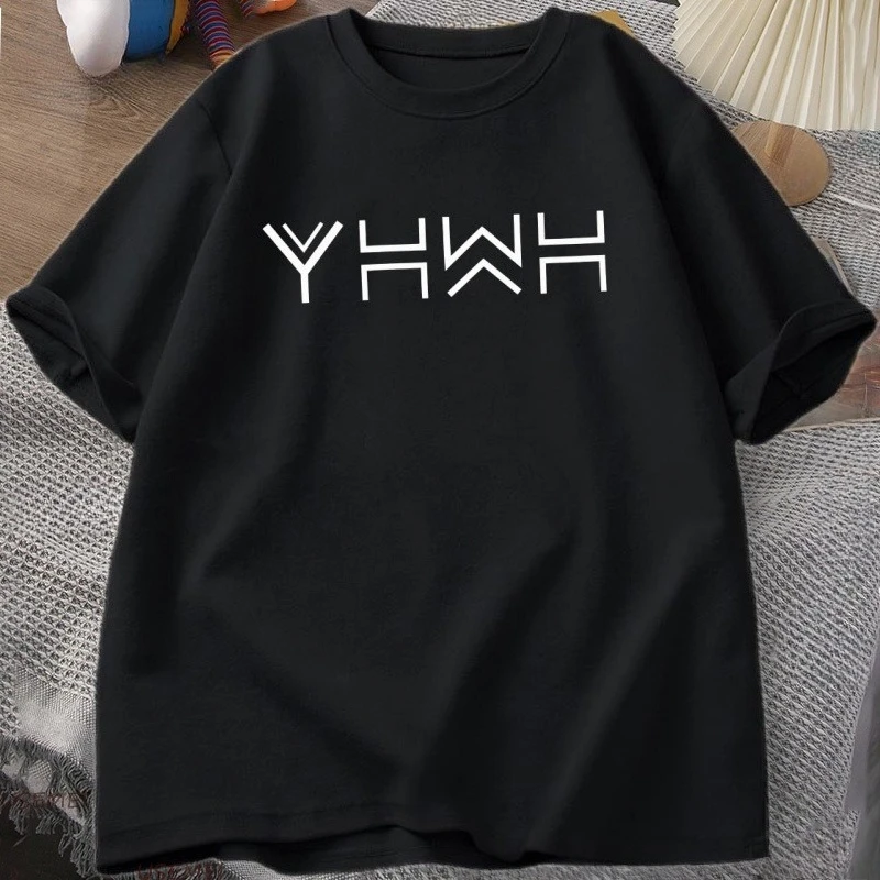 Yahweh T Shirt Mens Christian Jesus Religious T-shirt Casual Cotton Short Sleeve Women Clothes Oversized Man Clothing Tops