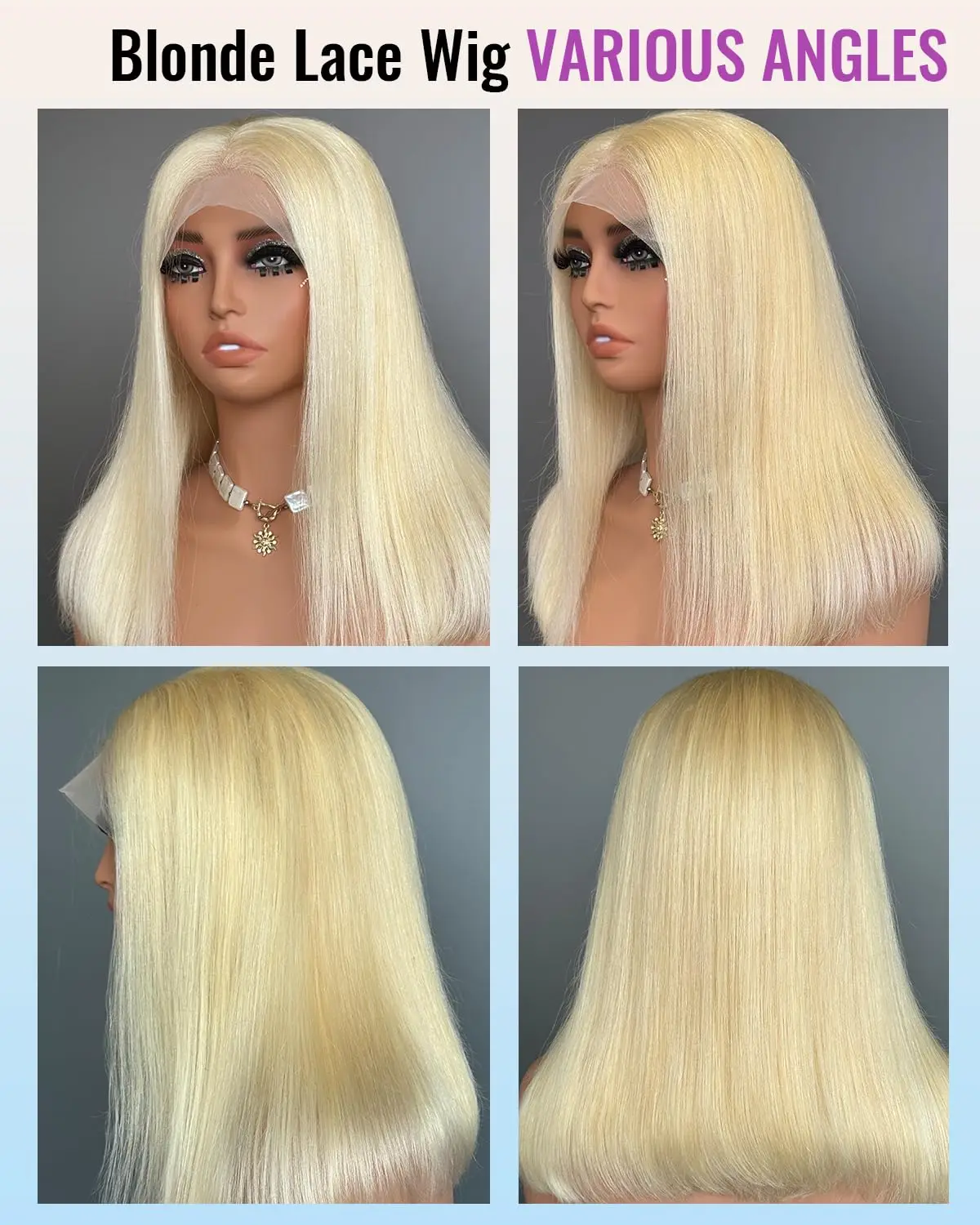 613 Блондинка Боб Парик Человеческие Волосы 13x4 13x6 Парики Фронта Шнурка Человеческих Волос Предварительно Сорванные Прозрачные Кружева 250% Плотность Парик Фронта Шнурка