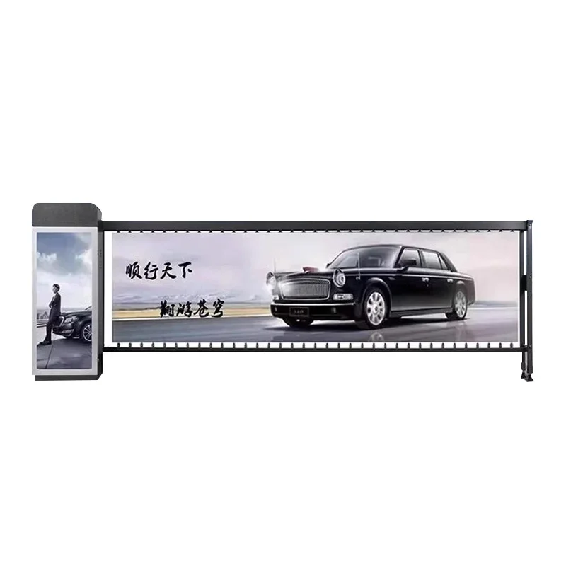 Parking Charge Management System District Lift Rod License Plate Recognition Machine DC Brushless Flip Advertising Gate