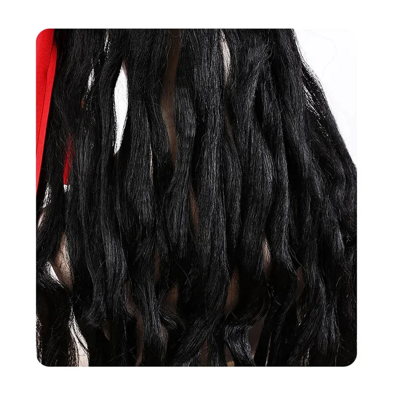 Peluca con trenzas de capitán pirata Jack para adultos, sombrero, gorra de pirata de Halloween para hombres, accesorios de disfraz de actuación Cosplay