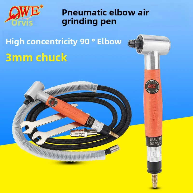 

Oville Ow-095W Pneumatic Wind Grinding Pen 90 Degree Grinder Engraving Grinder Engraving Pen Polishing