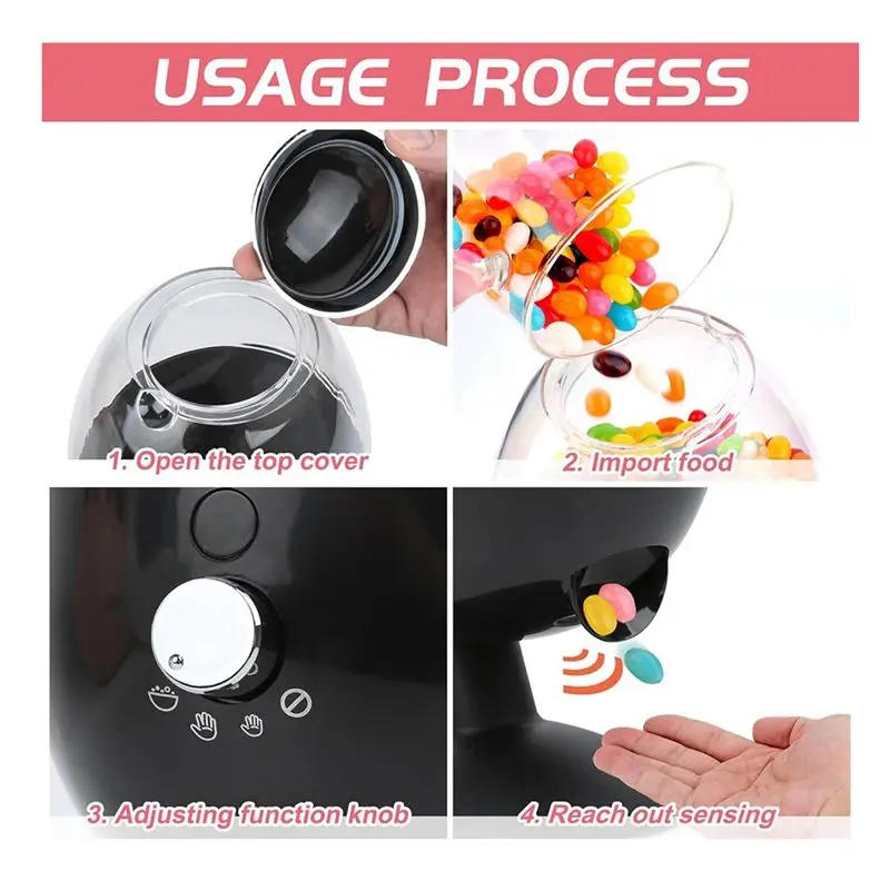 ABUN 12inch Large Automatic Candy Dispenser Machine, Touch Free, Desktop Candy Dispenser Countertop for Party