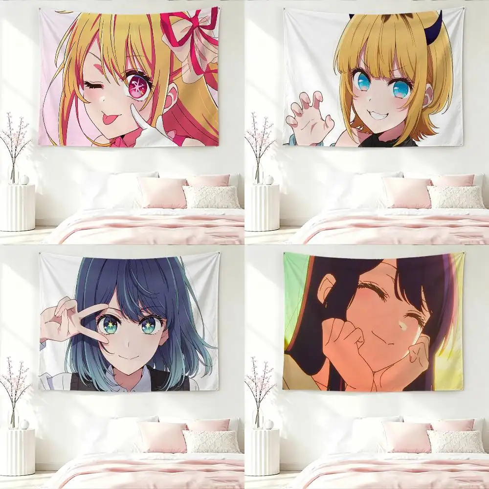 Anime O-Oshi N-No K-Ko Flags Wall Hanging Background Art Banner for Bedroom Home Outdoor Decor
